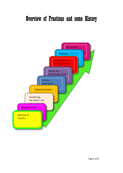 Overview of fractions including the history of fractions