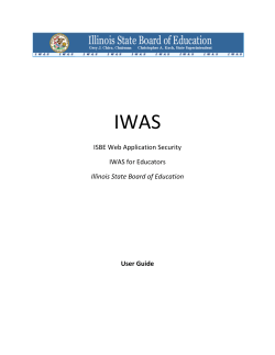 IWAS User Guide - Illinois State Board of Education