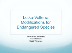 Lotka-Volterra Modifications for Endangered Species
