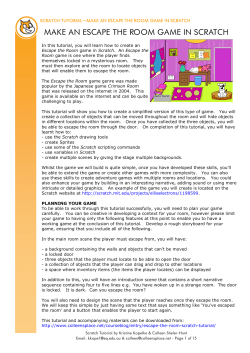 make an escape the room game in scratch