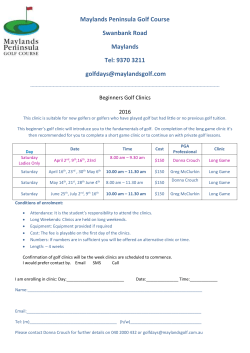 Maylands Peninsula Golf Course Swanbank Road Maylands Tel