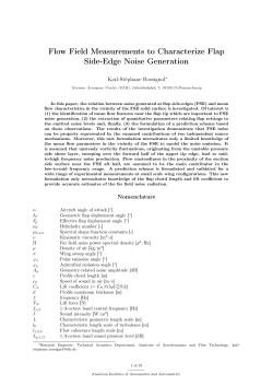 Flow Field Measurements to Characterize Flap Side