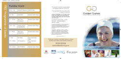 Golden Games Programme: Aberdeen`s Free Sports Festival for