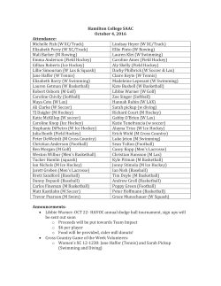 Minutes - Hamilton Athletics