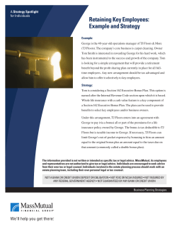 Retaining Key Employees: Example and Strategy