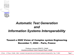 Automatic Test Generation and Information Systems