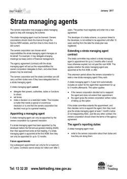 Strata managing agents