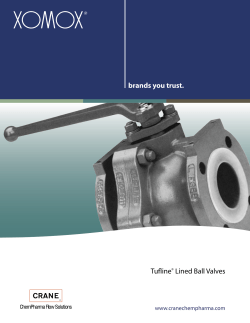 brands you trust. Tufline&reg; Lined Ball Valves