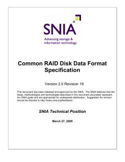 Common RAID Disk Data Format Specification