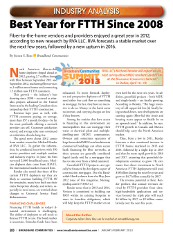 Best Year for FTTH Since 2008