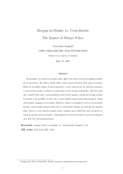Merging In-Market vs. Cross-Border: The Impact of