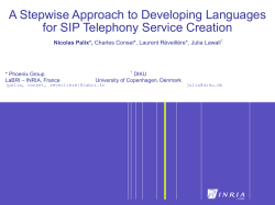 A Stepwise Approach to Developing Languages for SIP