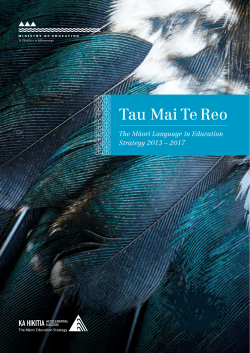 Tau Mai Te Reo Full Strategy