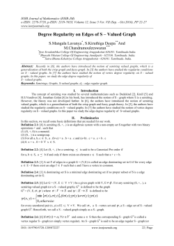 Degree Regularity on Edges of S &ndash; Valued Graph