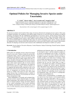 Optimal Policies for Managing Invasive Species under Uncertainty