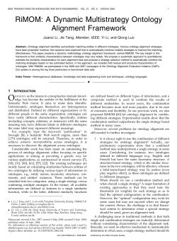 RiMOM: A Dynamic Multistrategy Ontology Alignment Framework