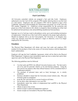 Fuel Card Policy - Southeastern Louisiana University