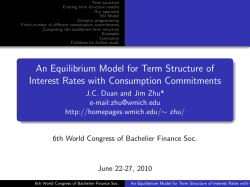 An Equilibrium Model for Term Structure of Interest Rates with