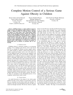 Complete Motion Control of a Serious Game against Obesity in