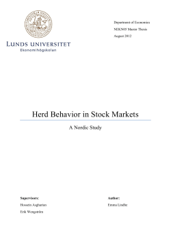 Herd Behavior in Stock Markets