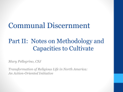 Communal Discernment Part II: Notes on Methodology and