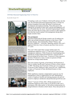 2010 Best Structural Engineering Firms To Work For Navigating a