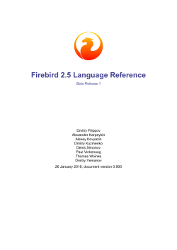 Firebird 2.5 Language Reference (Beta 1)