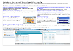 Maths Games, Resources and Websites to help with Home Learning