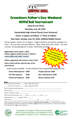 Greenlawn Father`s Day Weekend Wiffle Ball Tournament