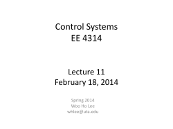 Control Systems EE 4314