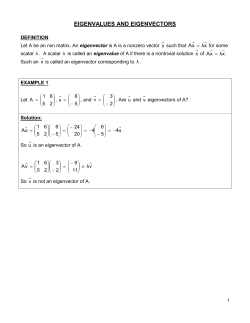eigenvalues and eigenvectors