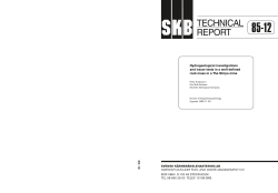 Hydrogeological investigations and tracer tests in a well