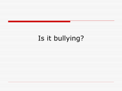 Is it bullying?