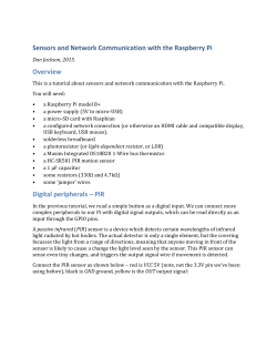 Sensors and Network Communication with the Raspberry Pi