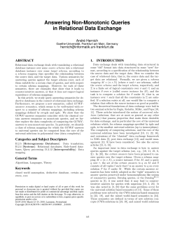 Answering non-monotonic queries in relational data exchange
