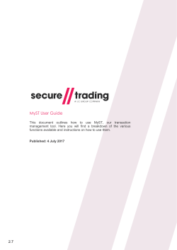 MyST User Guide - Secure Trading
