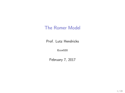The Romer Model - Lutz Hendricks