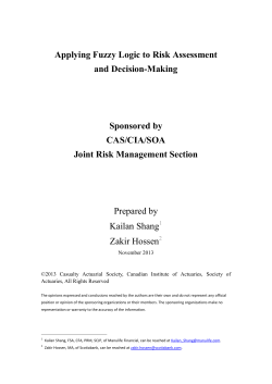 Applying Fuzzy Logic to Risk Assessment and Decision