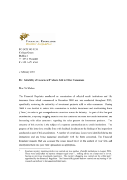 Suitability of Investment Products Sold to Older Customers