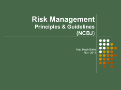 Implementing Enterprise Risk Management (ERM)
