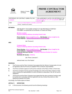 Appendix21-1-PrimeContractorAgreementSchedule_1354