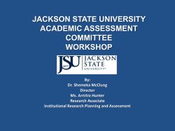 Assessment Reporting - Jackson State University