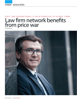 Law firm network benefits from price war