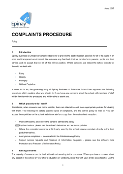 General School Complaints Procedure