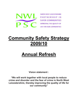 North West Leicestershire Partnership In Safer Communities