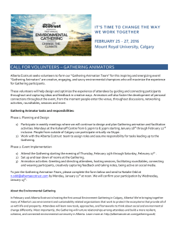 Join Our Animation Team! - Alberta Ecotrust Foundation