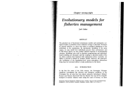 Evolutionary models for, fisheries management