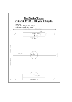 The Field of Play &ndash; U13-U18 11v11 &ndash; 120 yds. X 75 yds.