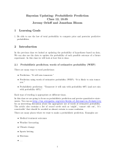 Bayesian Updating: Probabilistic Prediction