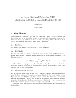 Maximum Likelihood Estimation